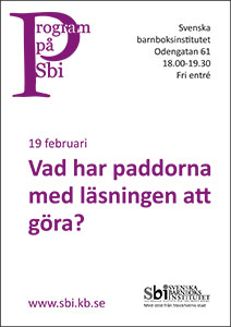 Barnboksakademiskt samtal på Svenska Barnboksinstitutet 19 februari 2015.